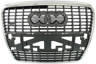 2005-2008 Audi A6 Grille, Silver Black WithChrome Mldg.