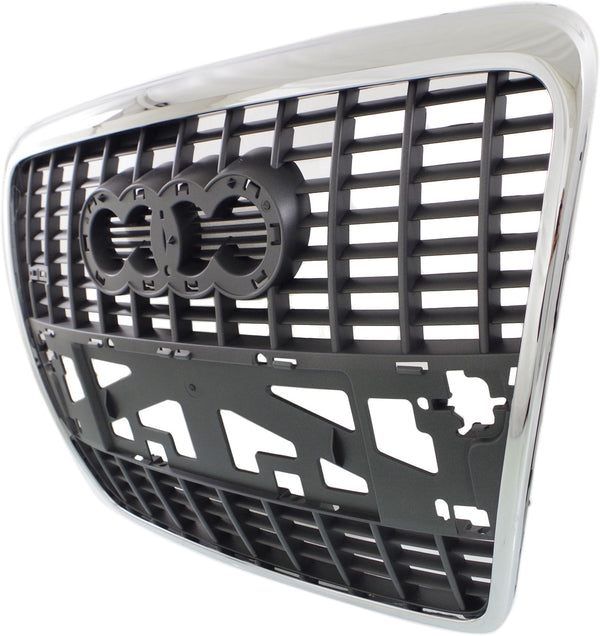 2005-2008 Audi A6 Grille, Silver Black WithChrome Mldg.