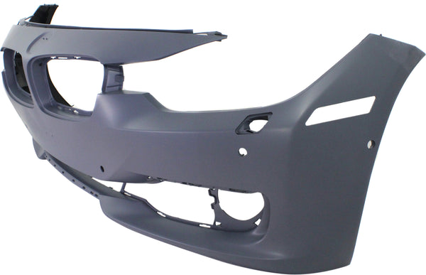 2012-2014 BMW 3 Front Bumper Cover, Primed, w/o M Sportline, w/Camera.