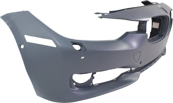 2012-2014 BMW 3 Front Bumper Cover, Primed, w/Parking Aid, w/o Camera.