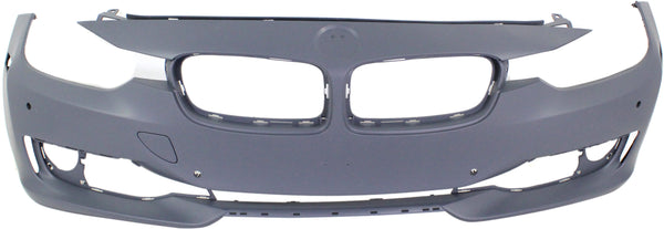 2012-2014 BMW 3 Front Bumper Cover, Primed, w/o Headlamp Washer, w/Parking.