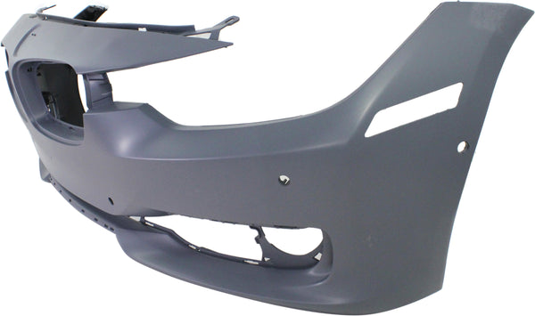 2012-2014 BMW 3 Front Bumper Cover, Primed, w/o Headlamp Washer, w/Parking.