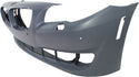 2011-2013 BMW 5 Series Front Bumper Cover, Primed, w/o Side View Camera.