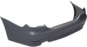 2006-2010 BMW 5 Rear Bumper Cover, Primed, w/o Park Distance, Sedan-CAPA.