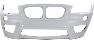 2013-2015 BMW X1 Front Bumper Cover, Primed, w/Headlamp Washer, w/Park Distance.