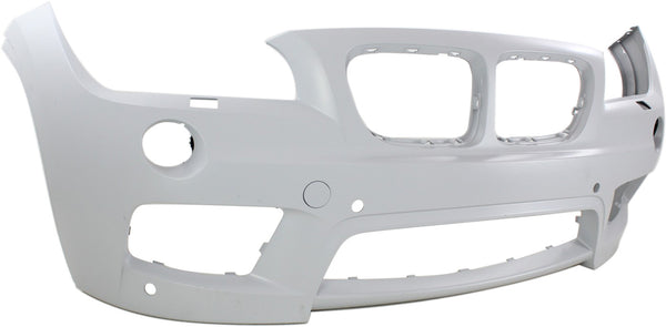 2013-2015 BMW X1 Front Bumper Cover, Primed, w/Headlamp Washer, w/Park Distance.