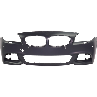 2011-2013 BMW 5 Front Bumper Cover, Primed, w/o Side View Camera, Sedan.