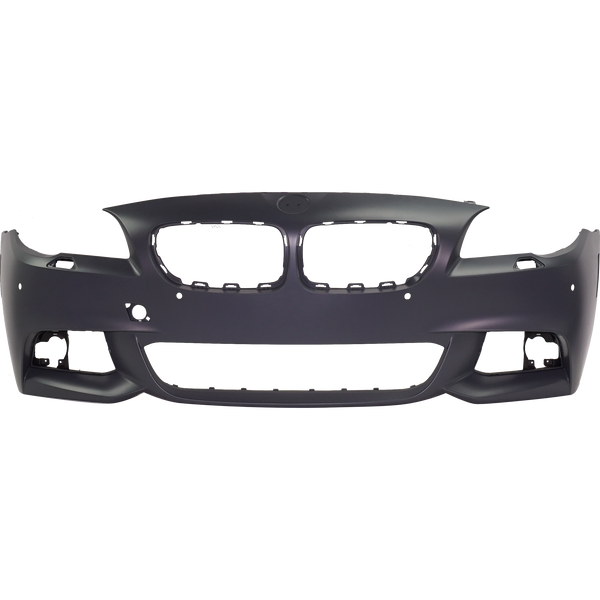 2011-2013 BMW 5 Front Bumper Cover, Primed, w/o Side View Camera, Sedan.