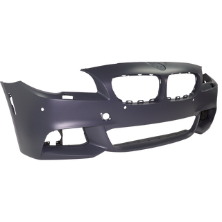 2011-2013 BMW 5 Front Bumper Cover, Primed, w/o Side View Camera, Sedan.
