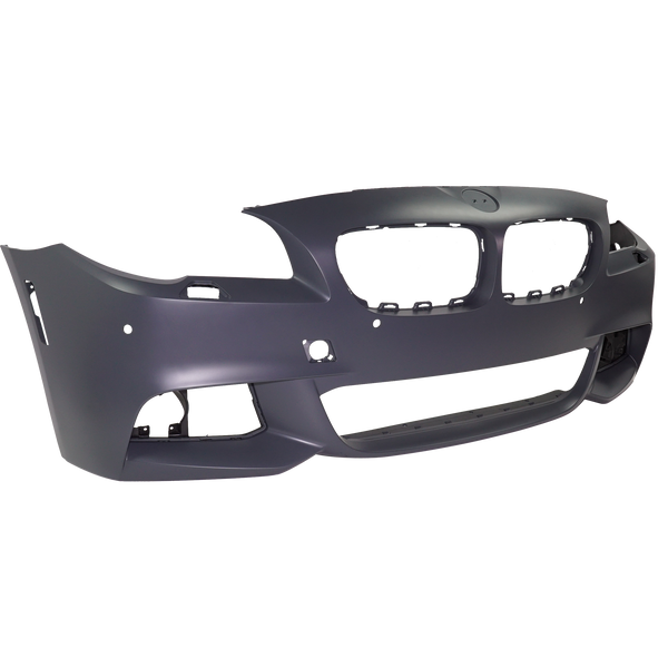 2011-2013 BMW 5 Front Bumper Cover, Primed, w/o Side View Camera, Sedan.