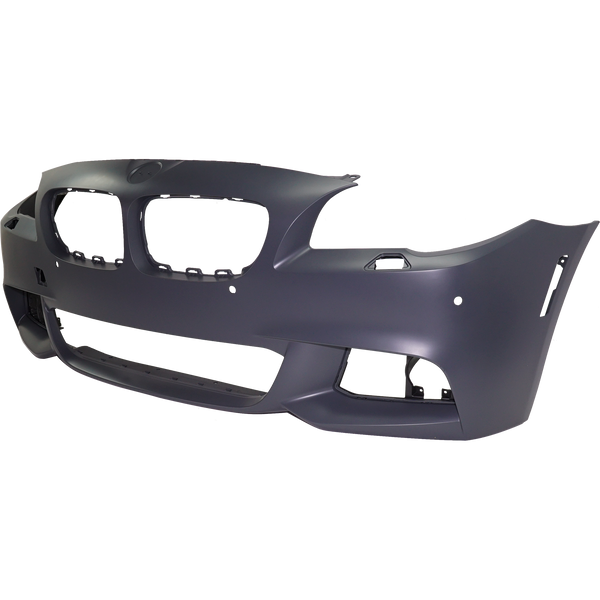 2011-2013 BMW 5 Front Bumper Cover, Primed, w/o Side View Camera, Sedan.