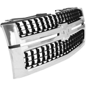 2007-2010 Chevy Silverado 2500 HD Grille, Chrome Shell.