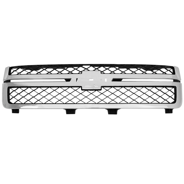 2011-2014 Chevy Silverado 2500 HD Grille, Chrome/Black.