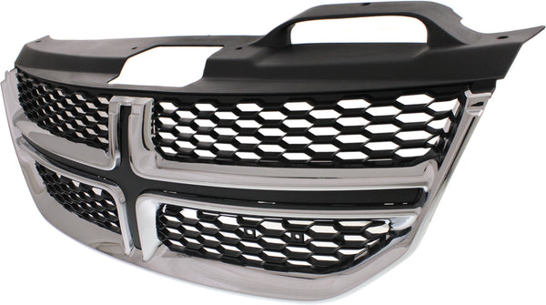 2011-2015 Dodge Journey Grille,Chrome Shell/ Black Insert.
