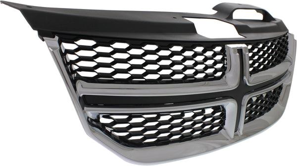 2011-2015 Dodge Journey Grille,Chrome Shell/ Black Insert.