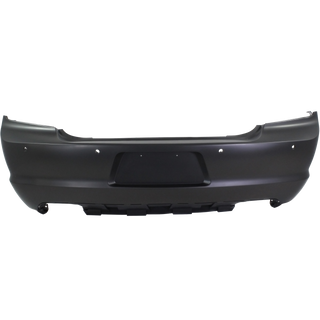 2011-2014 Dodge Charger Rear Bumper Cover, Primed, With Parking Sensor.