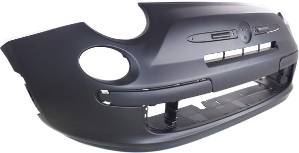 2012-2015 Fiat 500 Front Bumper Cover, Primed, Without Fog Lights.