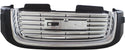 2002-2009 GMC Envoy Grille, Black Shell/Chrome Insert.