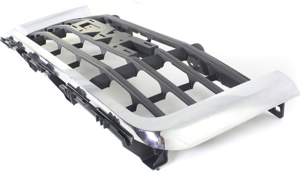 2007-2010 GMC Sierra Pickup Grille, Chrome Shell/gray.