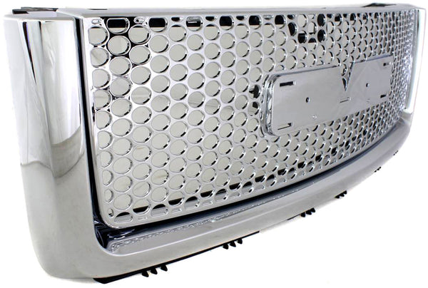 2007-2012 GMC Sierra 1500 Grille,Chrome Shell/Black.