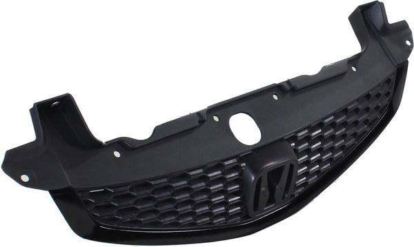 2012-2013 Honda Civic Grille, Painted-Black, Coupe.