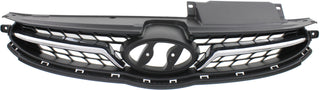 2011-2013 Hyundai Elantra Grille, Black, With Chrome Insert Molding.