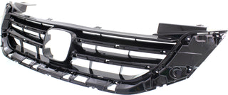 2013-2015 Honda Accord Grille, Painted-Black, Sedan.
