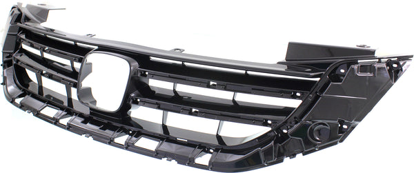 2013-2015 Honda Accord Grille, Painted-Black, Sedan.