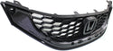 2013-2014 Honda Civic Grille, Painted-Black, Sedan.