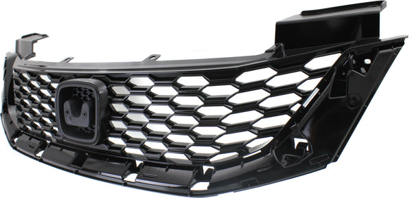 2013-2015 Honda Accord Grille, Painted-Black, Coupe.