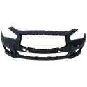 2014-2015 Audi Q50 Front Bumper Cover, Primed, w/Object Sensors, Except Sport.