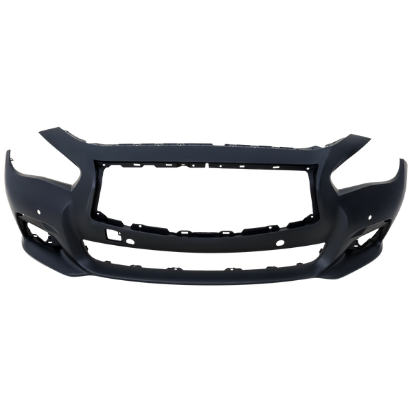 2014-2015 Audi Q50 Front Bumper Cover, Primed, w/Object Sensors, Except Sport.
