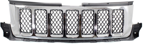 2011-2013 Jeep Grand Cherokee Grille, Chrome Shell.
