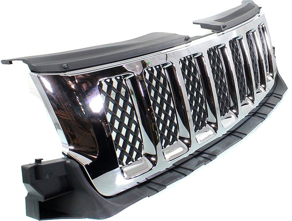 2011-2013 Jeep Grand Cherokee Grille, Chrome Shell.