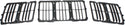 2014-2015 Jeep Grand Cherokee Grille, Louvered Insert, Black.