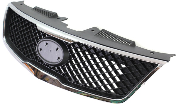 2010 Kia Forte Grille, Chrome Shell/ Black Insert.