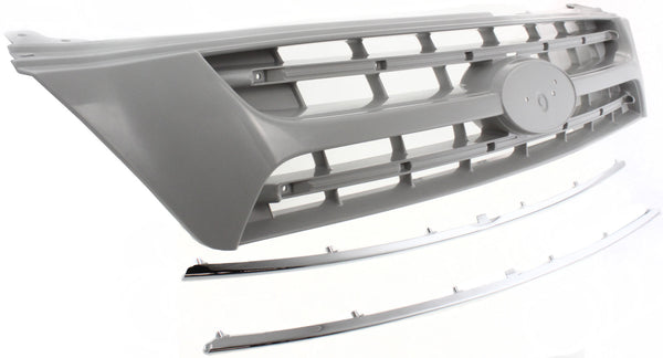 2006-2012 Kia Sedona Grille, Upper, Painted-Silver.