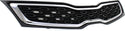 2012-2015 Kia Rio Grille, Upper, Chrome Shell/Black.