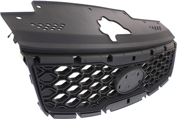 2010-2011 Kia Rio Grille, Painted-Black.
