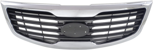2011-2012 Kia Sportage Grille, Chrome Silver/gray.
