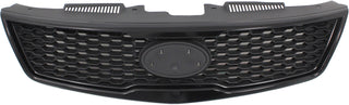 2010-2013 Kia Forte Grille,Silver Shell/ Black Insert.