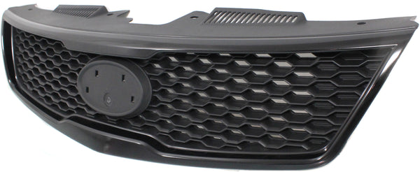 2010-2013 Kia Forte Grille,Silver Shell/ Black Insert.