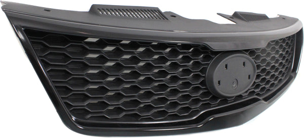 2010-2013 Kia Forte Grille,Silver Shell/ Black Insert.
