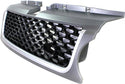 2011-2012 Land Rover Range Rover Sport Grille,Silver Gray Shell/Black.