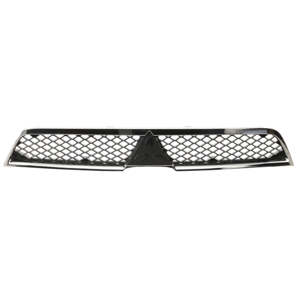 2008-2015 Mitsubishi Lancer Grille, Chrome Shell/ Black Insert.