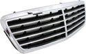 2001-2007 Mercedes C-Class Grille, Chrome Shell/Black.