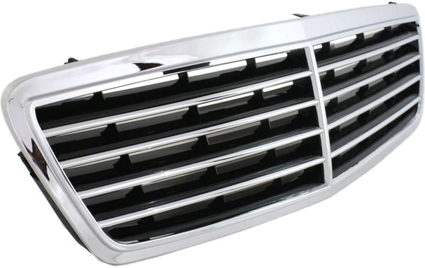 2001-2007 Mercedes C-Class Grille, Chrome Shell/Black.