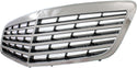 2010-2013 Mercedes S-class Grille, Chrome Shell/Black.