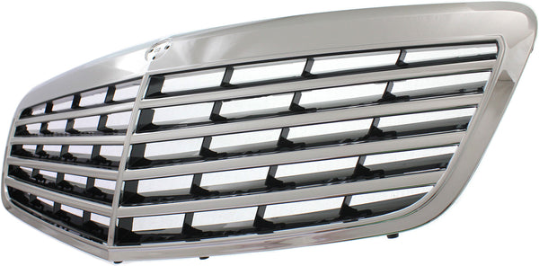 2010-2013 Mercedes S-class Grille, Chrome Shell/Black.