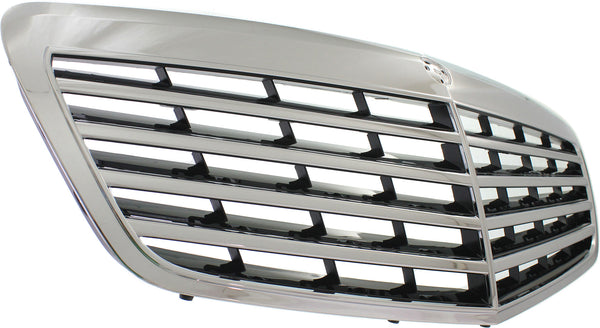 2010-2013 Mercedes S-class Grille, Chrome Shell/Black.
